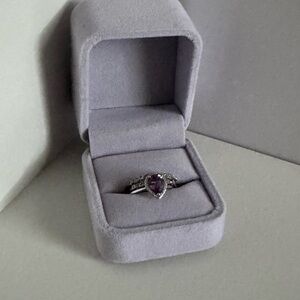 Pear/Teardrop Silver Ring with Alexandrite Gemstone